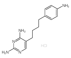 2,4-Pyrimidinediamine,5-[4-(4-aminophenyl)butyl]-, hydrochloride (1:2) structure