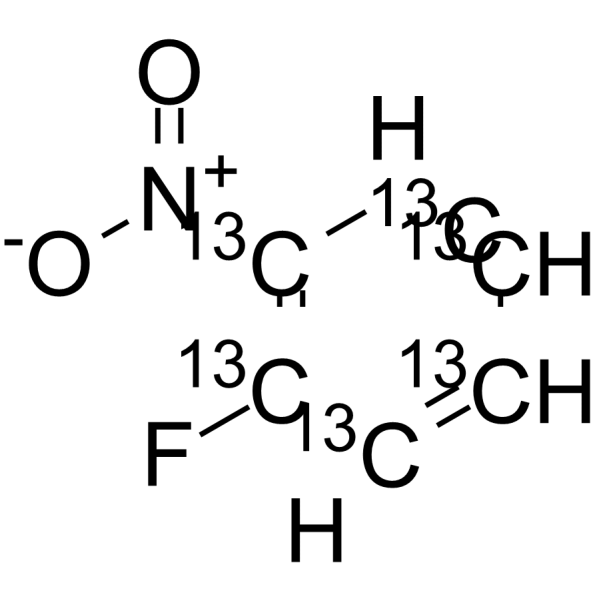 1-Fluoro-2-nitrobenzene-13C6结构式