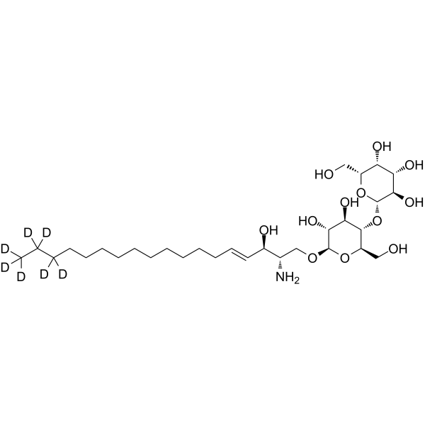 Lactosyl-C18-sphingosine-d7结构式