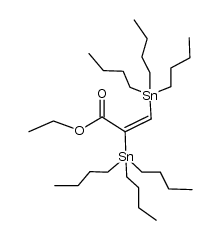 ethyl 2,3-bis(tributylstannyl)acrylate结构式