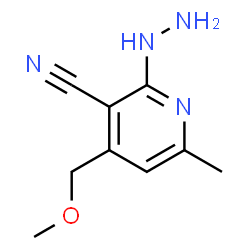 3-Pyridinecarbonitrile,2-hydrazino-4-(methoxymethyl)-6-methyl-(9CI) Structure