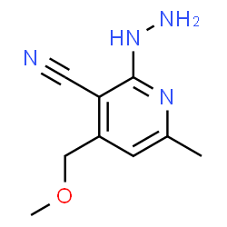 3-Pyridinecarbonitrile,2-hydrazino-4-(methoxymethyl)-6-methyl-(9CI)结构式