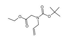 ethyl 2-(allyl(tert-butoxycarbonyl)amino)acetate结构式