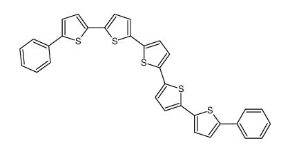 2,5-bis[5-(5-phenylthiophen-2-yl)thiophen-2-yl]thiophene结构式