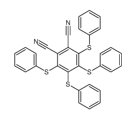 3,4,5,6-tetrakis(phenylsulfanyl)benzene-1,2-dicarbonitrile结构式