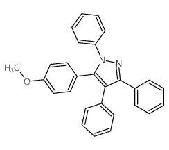 1H-Pyrazole,5-(4-methoxyphenyl)-1,3,4-triphenyl-结构式