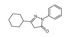 5-cyclohexyl-2-phenyl-1,2-dihydro-pyrazol-3-one Structure