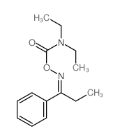 Propiophenone,O-(diethylcarbamoyl)oxime (8CI)结构式