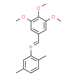 (2,5-dimethylphenyl)(3,4,5-trimethoxybenzylidene)amine Structure