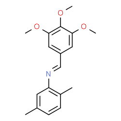 (2,5-dimethylphenyl)(3,4,5-trimethoxybenzylidene)amine结构式