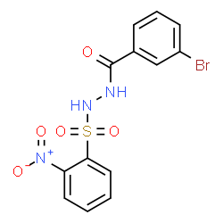 3-Bromo-N'-[(2-nitrophenyl)sulfonyl]benzohydrazide结构式
