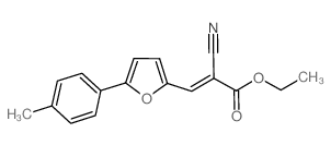2-Propenoic acid, 2-cyano-3-[5-(4-methylphenyl)-2-furanyl]-, ethyl ester (en)结构式