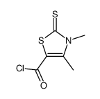 5-Thiazolecarbonyl chloride, 2,3-dihydro-3,4-dimethyl-2-thioxo- (9CI)结构式