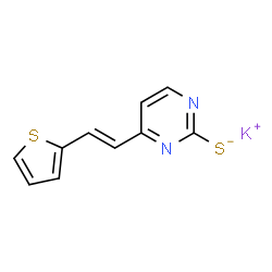 POTASSIUM 4-[2-(2-THIENYL)VINYL]-2-PYRIMIDINETHIOLATE结构式
