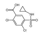 2,4-DICHLORO-5-[(CYCLOPROPYLAMINO)SULFONYL]BENZOIC ACID结构式