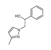 2-(3-methyl-pyrazol-1-yl)-1-phenyl-ethanol结构式