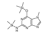 7-Methyl-N-(trimethylsilyl)-6-[(trimethylsilyl)oxy]-7H-purin-2-amine结构式