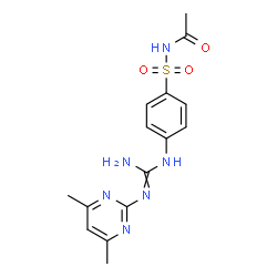 N-[(4-{[[(4,6-Dimethylpyrimidin-2-yl)amino](imino) methyl]amino}phenyl)sulfonyl]acetamide Structure