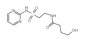 Butanamide,4-hydroxy-N-[2-[(2-pyrimidinylamino)sulfonyl]ethyl]-结构式