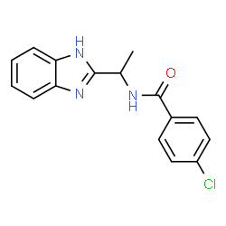 N-[1-(1H-1,3-BENZIMIDAZOL-2-YL)ETHYL]-4-CHLOROBENZENECARBOXAMIDE结构式