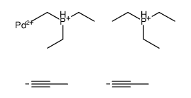 palladium(2+),prop-1-yne,triethylphosphanium Structure