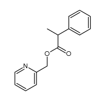 α-methylbenzeneacetic acid 2-pyridinylmethyl ester结构式