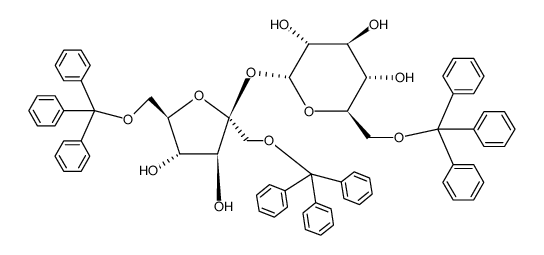 1,6-di-O-trityl-β-D-fructofuranosyl 6-O-trityl-α-D-glucopyranoside Structure