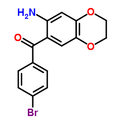 (7-AMINO-2,3-DIHYDRO-BENZO[1,4]DIOXIN-6-YL)-(4-BROMO-PHENYL)-METHANONE结构式