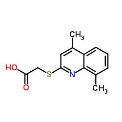 (4,8-DIMETHYL-QUINOLIN-2-YLSULFANYL)-ACETIC ACID结构式