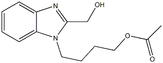 4-(2-(羟甲基)-1H-苯并[D]咪唑-1-基)丁基醋酸盐结构式
