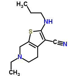 Thieno[2,3-c]pyridine-3-carbonitrile, 6-ethyl-4,5,6,7-tetrahydro-2-(propylamino)- (9CI) picture