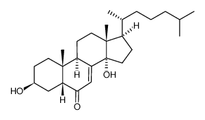 3 beta,14 alpha-dihydroxy-5 beta-cholest-7-en-6-one结构式