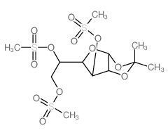 Glucofuranose, 1,2-O-isopropylidene-3,5,6-tri-O-methylsulfonyl-, D- Structure