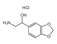 2-amino-1-benzo[1,3]dioxol-5-yl-ethanol, hydrochloride Structure
