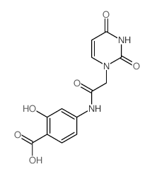 4-(((2,4-dioxo-3,4-dihydro-1(2H)-pyrimidinyl)acetyl)amino)-2-hydroxybenzoic acid Structure