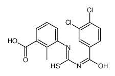 3-[(3,4-dichlorobenzoyl)carbamothioylamino]-2-methylbenzoic acid Structure