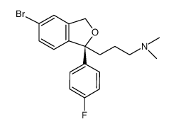 (S)-(+)-3-(5-bromo-1-(4-fluorophenyl)-1,3-dihydroisobenzofuran-1-yl)-N,N-dimethylpropan-1-amine Structure