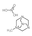 3,5,7-Triaza-1-azoniatricyclo[3.3.1.13,7]decane, 1-methyl-, nitrate Structure