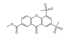 methyl 5,7-di(methylsulfonyl)xanthone-2-carboxylate结构式