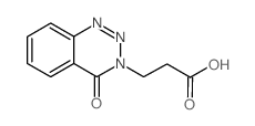 3-(4-氧代-1,2,3-苯并三嗪-3(4H)-基)丙酸结构式