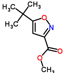 Methyl 5-(tert-butyl)isoxazole-3-carboxylate structure