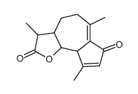 3,6,9-trimethyl-3,3a,4,5,9a,9b-hexahydro-azuleno[4,5-b]furan-2,7-dione结构式