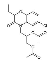 [2-acetyloxy-3-(6-chloro-2-ethyl-3-oxo-1,4-benzoxazin-4-yl)propyl] acetate结构式