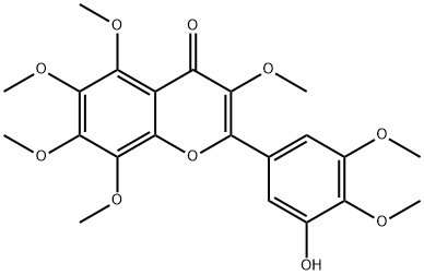 3'-Hydroxy-3,5,6,7,8,4',5'-heptamethoxyflavone结构式