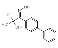 (1Z)-1-hydroxyimino-2-methyl-1-(4-phenylphenyl)propan-2-ol structure