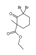 ethyl 3,3-dibromo-1-methyl-2-oxocyclohexane-1-carboxylate结构式