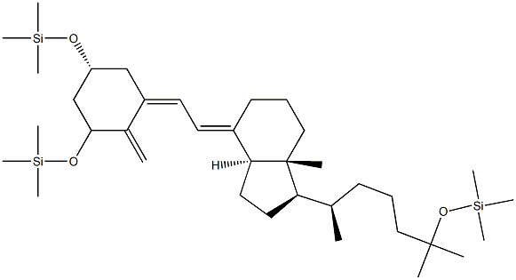 [[(5Z,7E)-9,10-Secocholesta-5,7,10(19)-triene-1,3β,25-triyl]tris(oxy)]tris(trimethylsilane) structure