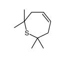 2,2,7,7-tetramethyl-3,6-dihydrothiepine结构式