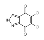 5,6-dichloro-1H-indazole-4,7-dione结构式