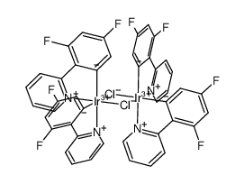 Di-μ-chlorotetrakis[3,5-difluoro-2-(2-pyridinyl-κ N)phenyl- κ C] Structure